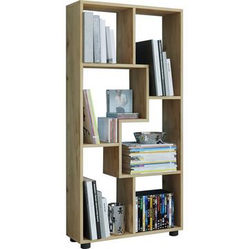 Holzregal stehend | platzsparendes Regal | Maße:  H. 119 x B. 60 x T. 20 cm | Elegantes Regal stehend | Aufbewahrungsregal | Bücherregal | Raumteiler
