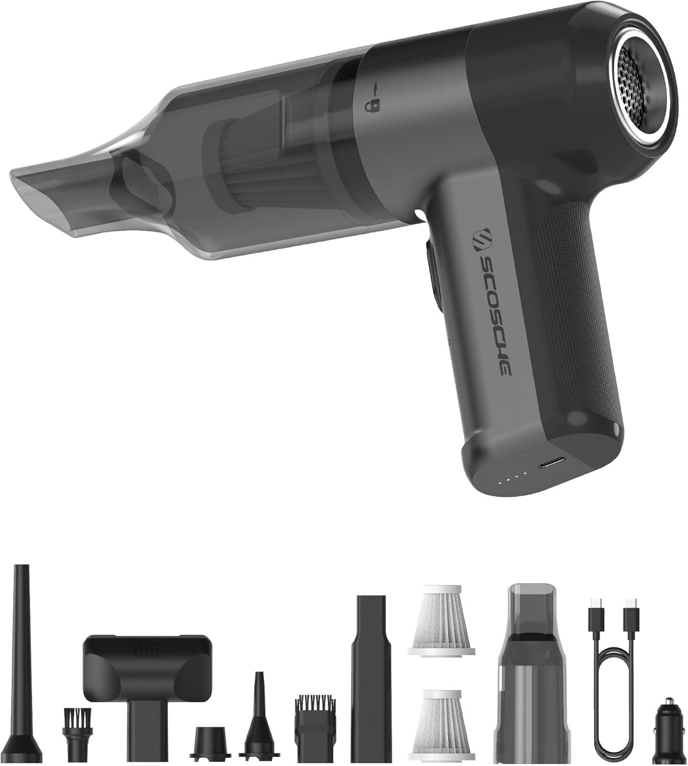 SCOSCHE SCOVAC Mini aspirapolvere e soffiatore 4 in 1  