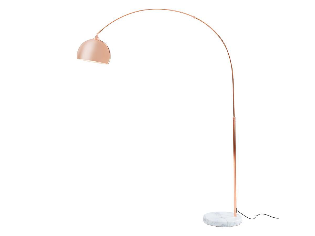 OZAIA Grand lampadaire arc style art déco OMBRAGE Métal marbre 1Cuivré  