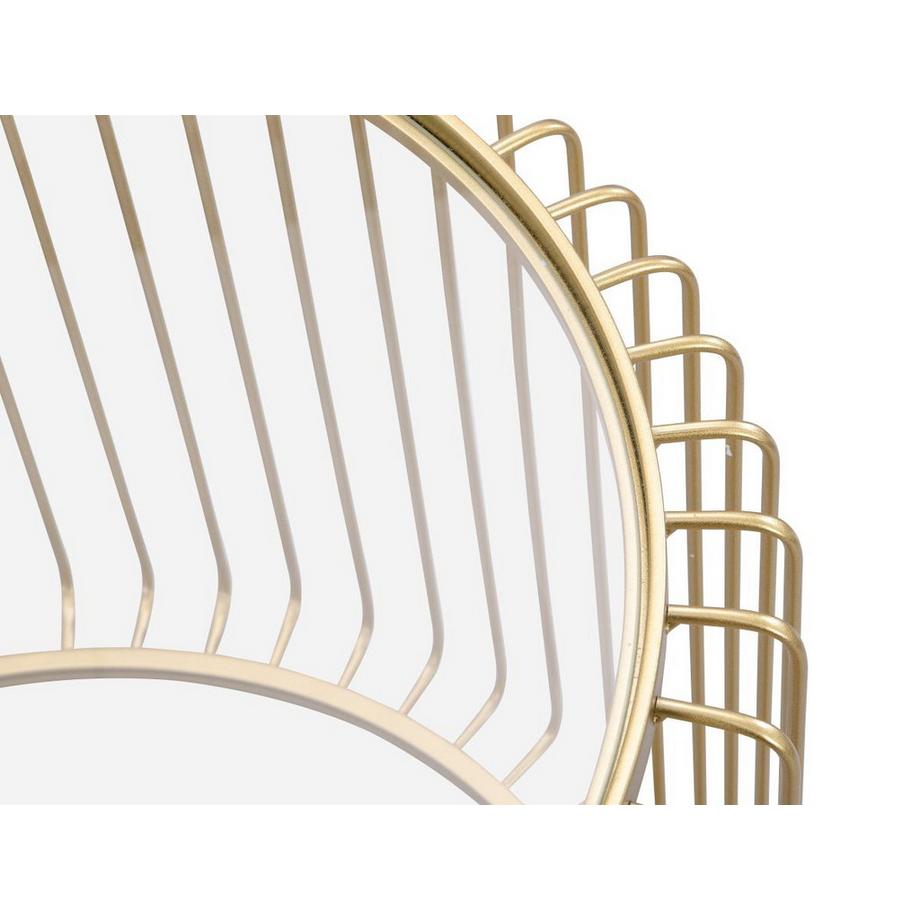 Vente-unique Tables basses gigognes en métal et verre - Doré - FERIDA  