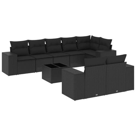 VidaXL set divano da giardino Polirattan  