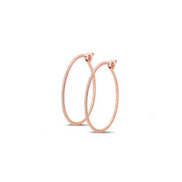 Creolen mit Zirkonia mittel 1432 Roségold