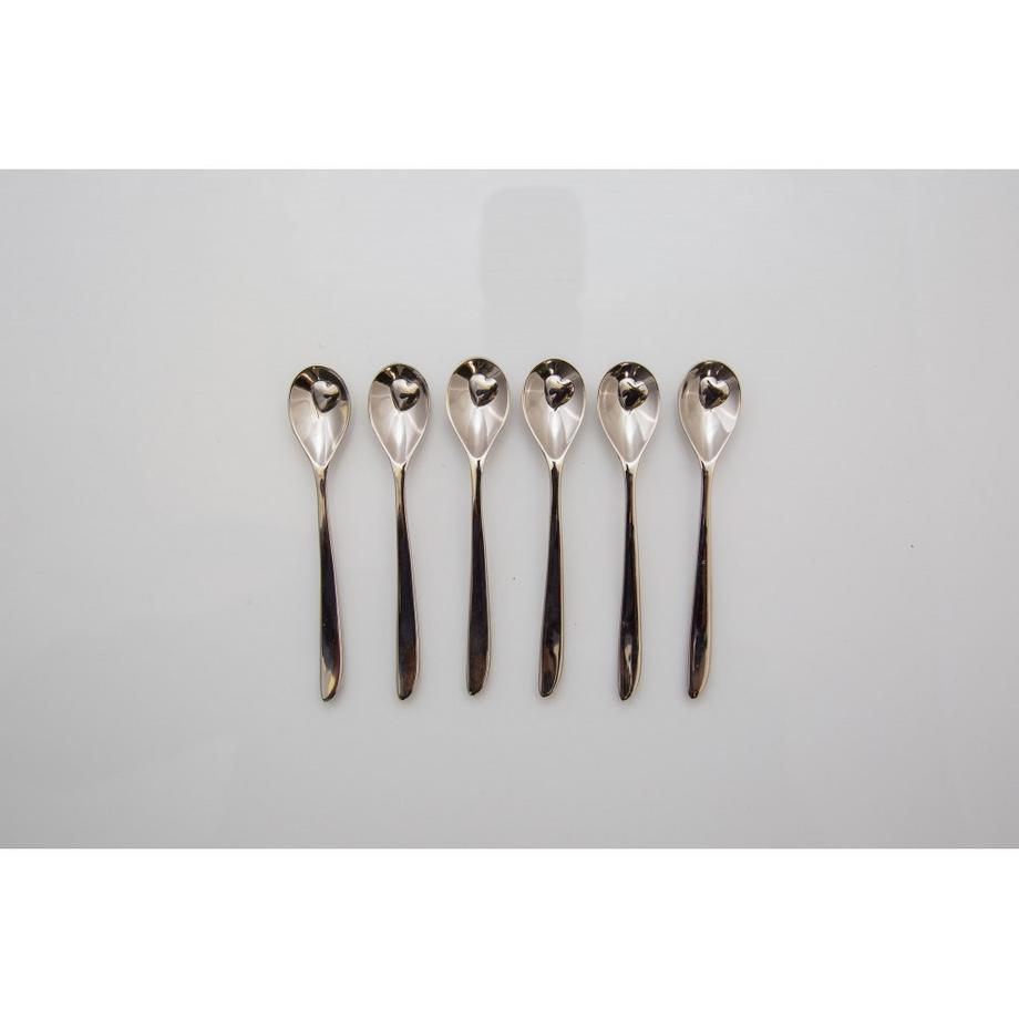 Aulica  CUILLERES MOKA UNIE COEUR-LOT DE 6 