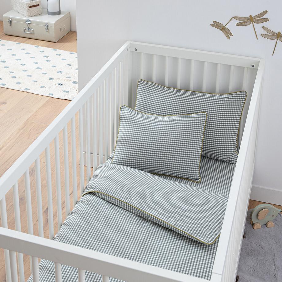 La Redoute Intérieurs Tiny Vichy Baumwoll Baby Kopfkissenbezug  