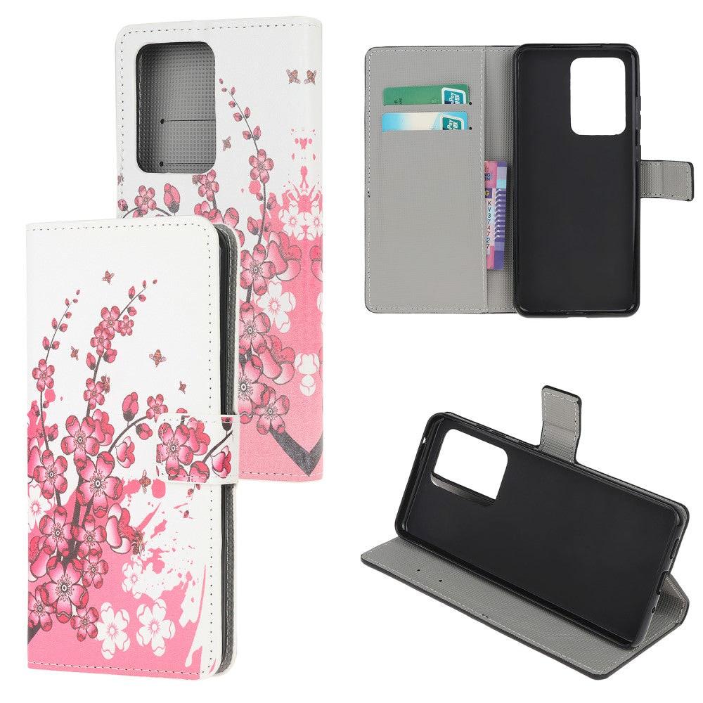 Cover-Discount  Galaxy S21 Ultra - Cuir coque Fleur de prune 