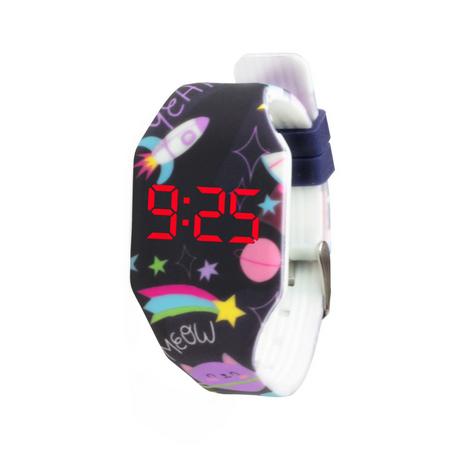 Kiddus  Digital LED Montre pour enfants Space Cats 