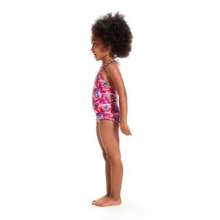 speedo  costume da bagno stampato a 1 pezzo con spalline sottili per bambine lts 