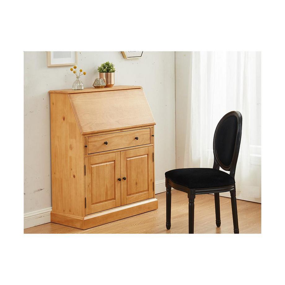 Vente-unique Scrivania Abete e MDF Quercia CLEORE  