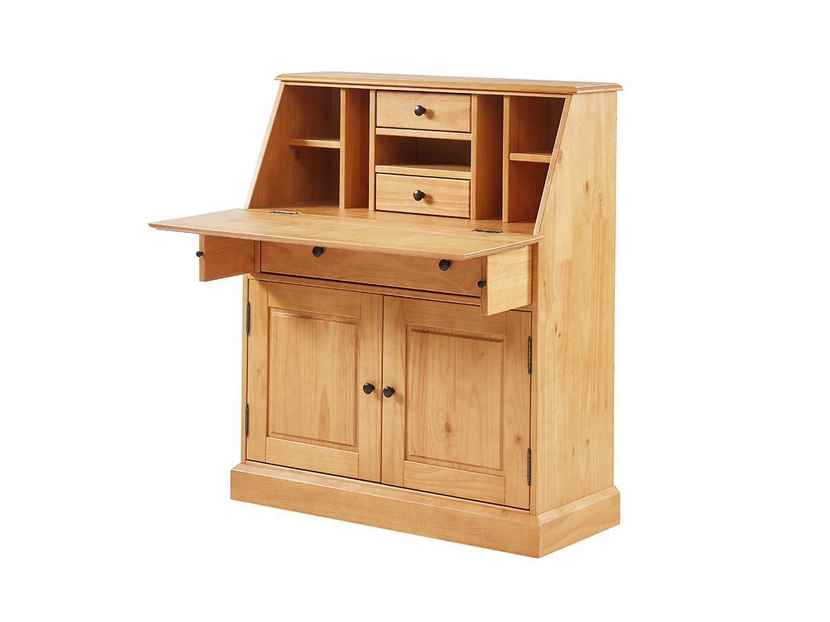 Vente-unique Sekretär MDF Kiefernholz Eichefarben CLEORE  