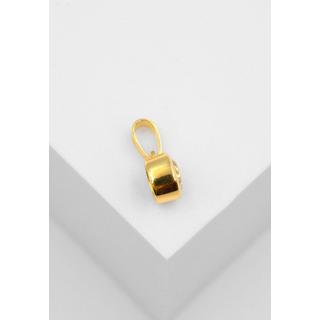 MUAU Schmuck  Anhänger Gelbgold 750 Zirkonia, 15x8mm 