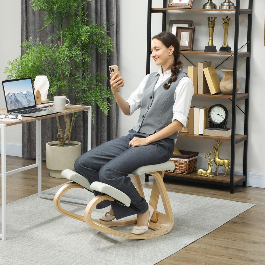 HOMCOM  chaise ergonomique à genoux 