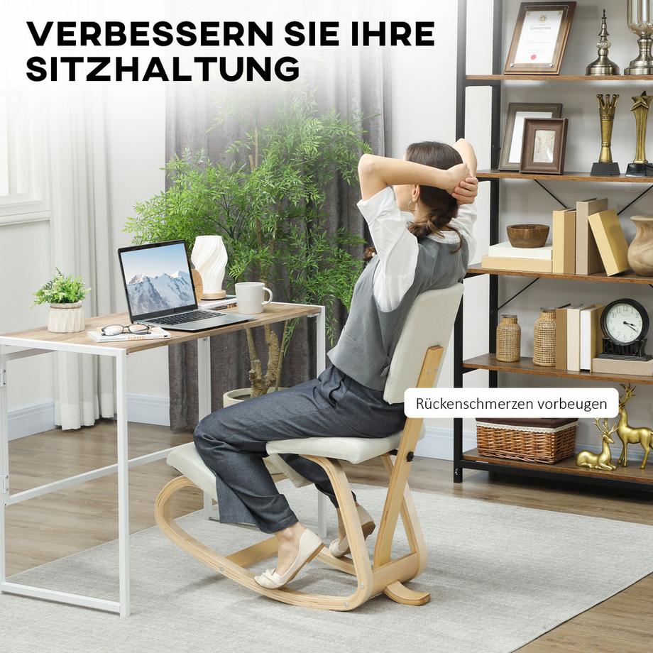 HOMCOM  chaise ergonomique à genoux 