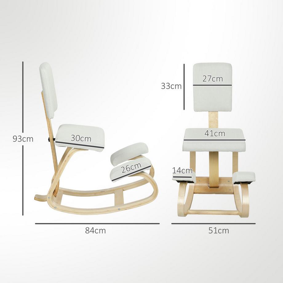HOMCOM  chaise ergonomique à genoux 