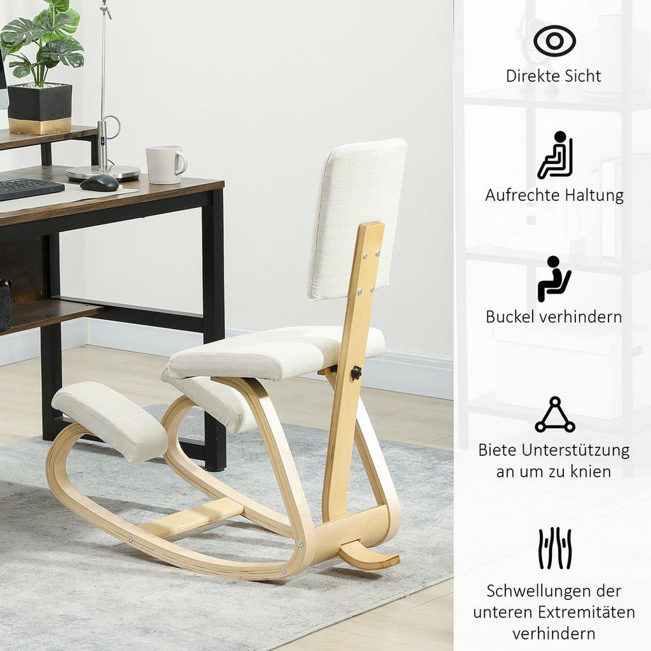 HOMCOM  chaise ergonomique à genoux 
