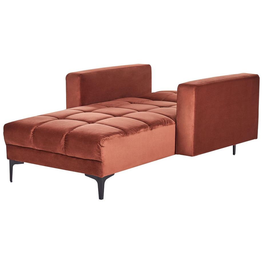 Beliani Chaise longue en Velours Minimaliste ALNES  