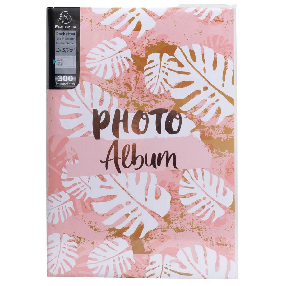 Exacompta Album photos à pochettes 300 photos 10x15cm PASTEL TROPIC - Format 22,5 x32,5cm - x 2  