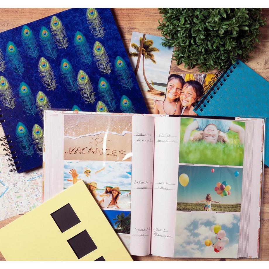 Exacompta Album photos à pochettes 300 photos 10x15cm PASTEL TROPIC - Format 22,5 x32,5cm - x 2  