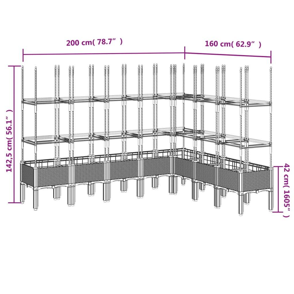 VidaXL Pflanzgefäß polypropylen  