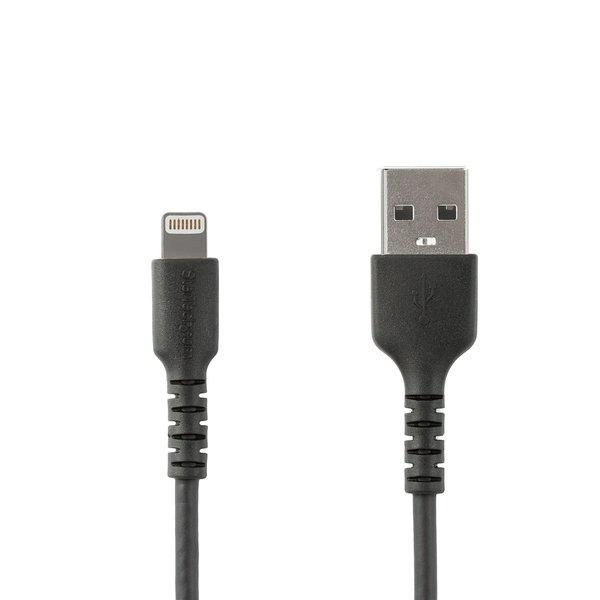 STARTECH.COM  Câble USB-A vers Lightning Noir Robuste 2m - Câble de Charge/Synchronisation de Type A vers Lightning en Fibre Aramide - iPad/iPhone 12 - Certifié Apple MFi 