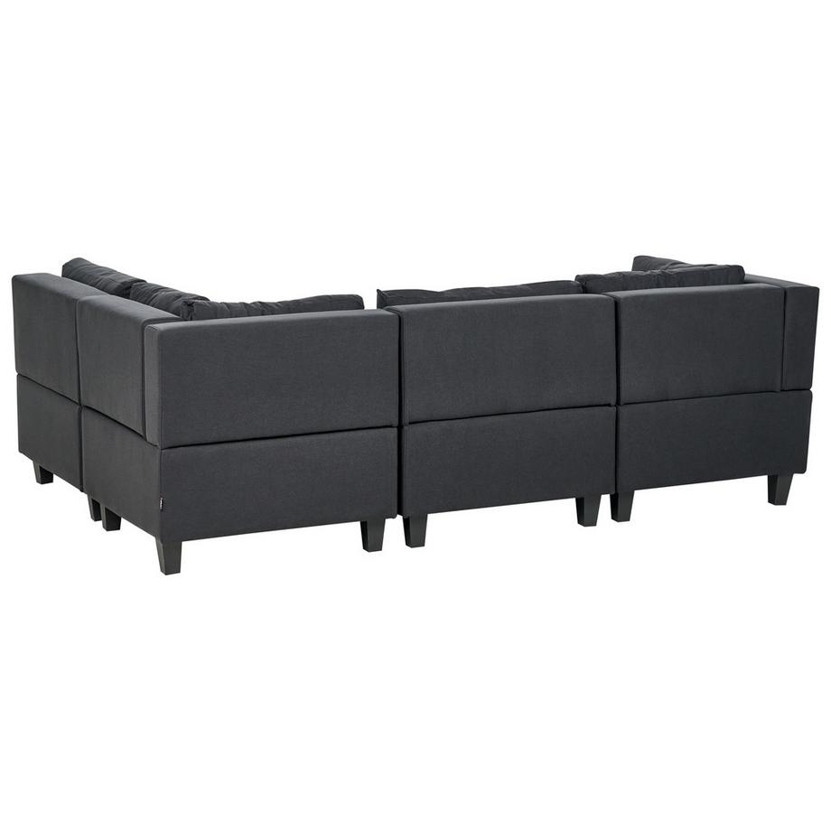 Beliani Ecksofa aus Stoff Modern UNSTAD  