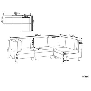 Beliani Ecksofa aus Polyester Modern UNSTAD  