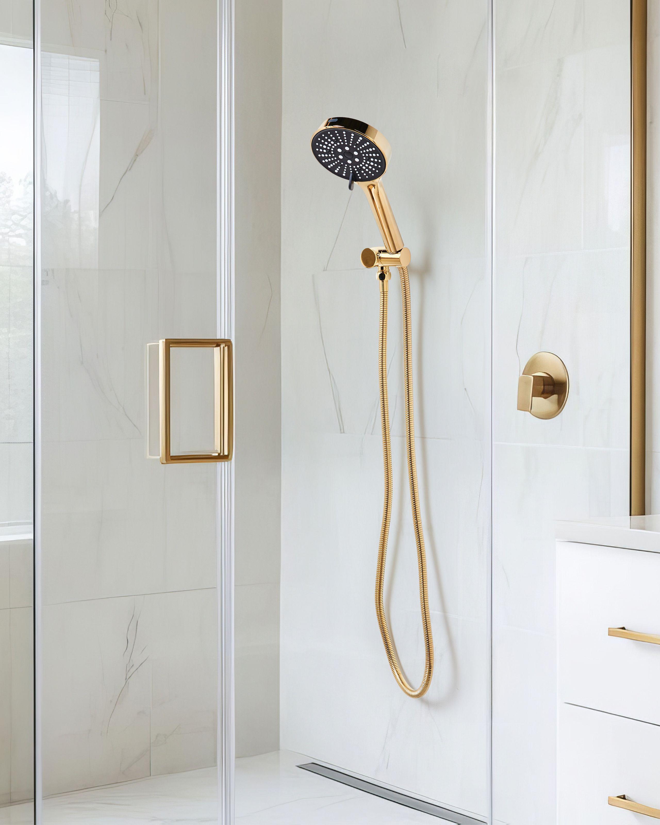 Beliani Duschkopf mit Schlauch aus ABS (robuster Kunststoff) Klassisch MAPIRI  