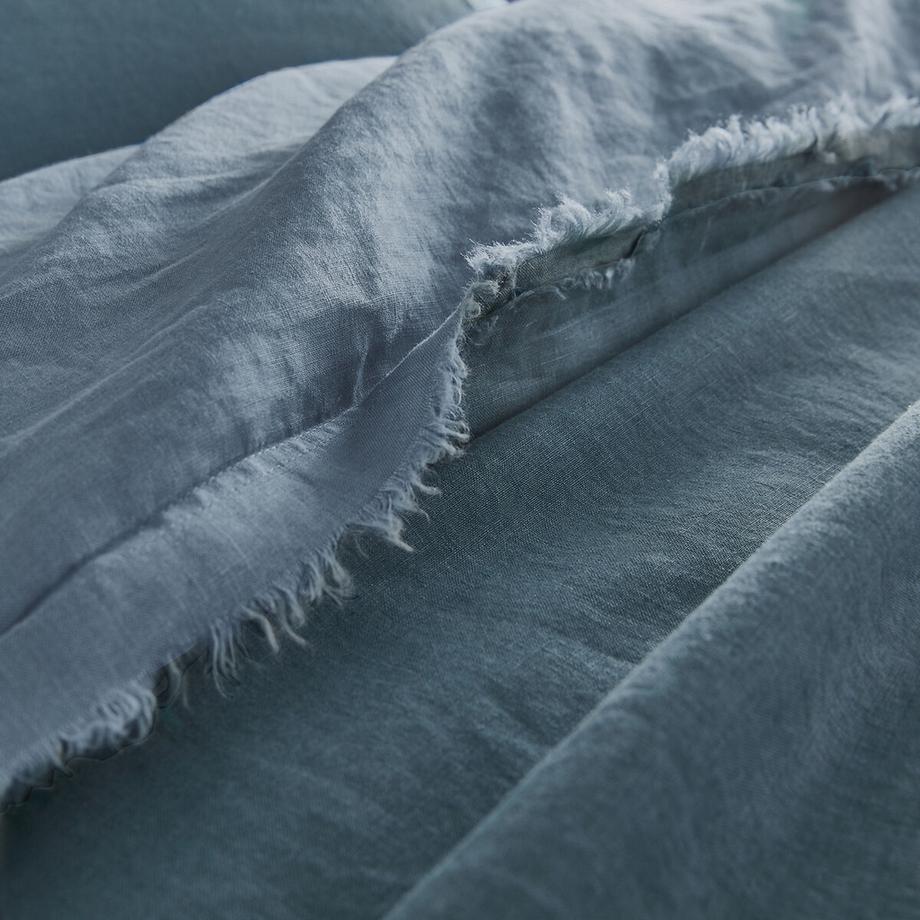 AM.PM Alhanasia Copripiumino lino lavato doppia frangia  