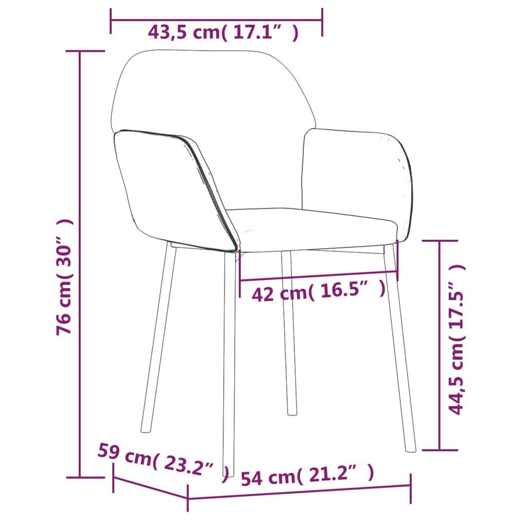 VidaXL Chaise de salle à manger velours  