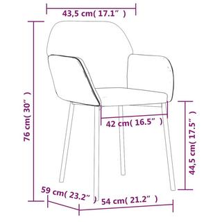 VidaXL Chaise de salle à manger velours  