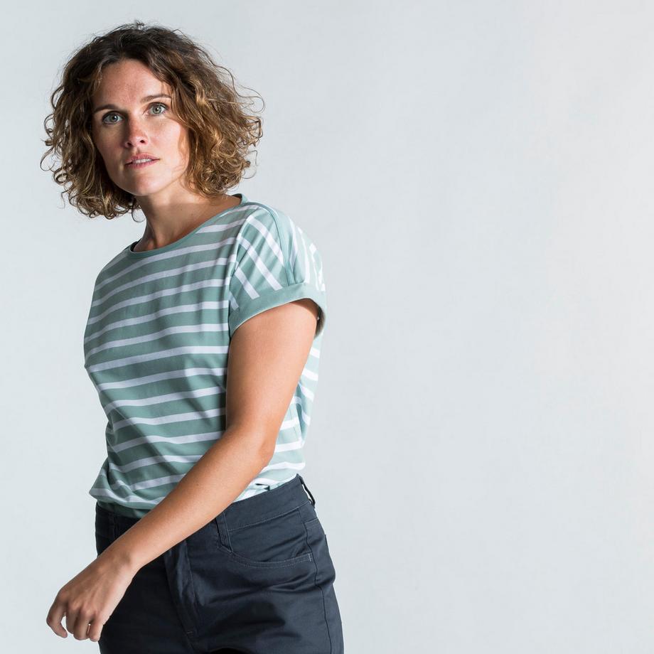 DECATHLON  T-shirt manches courtes femme voile coton 