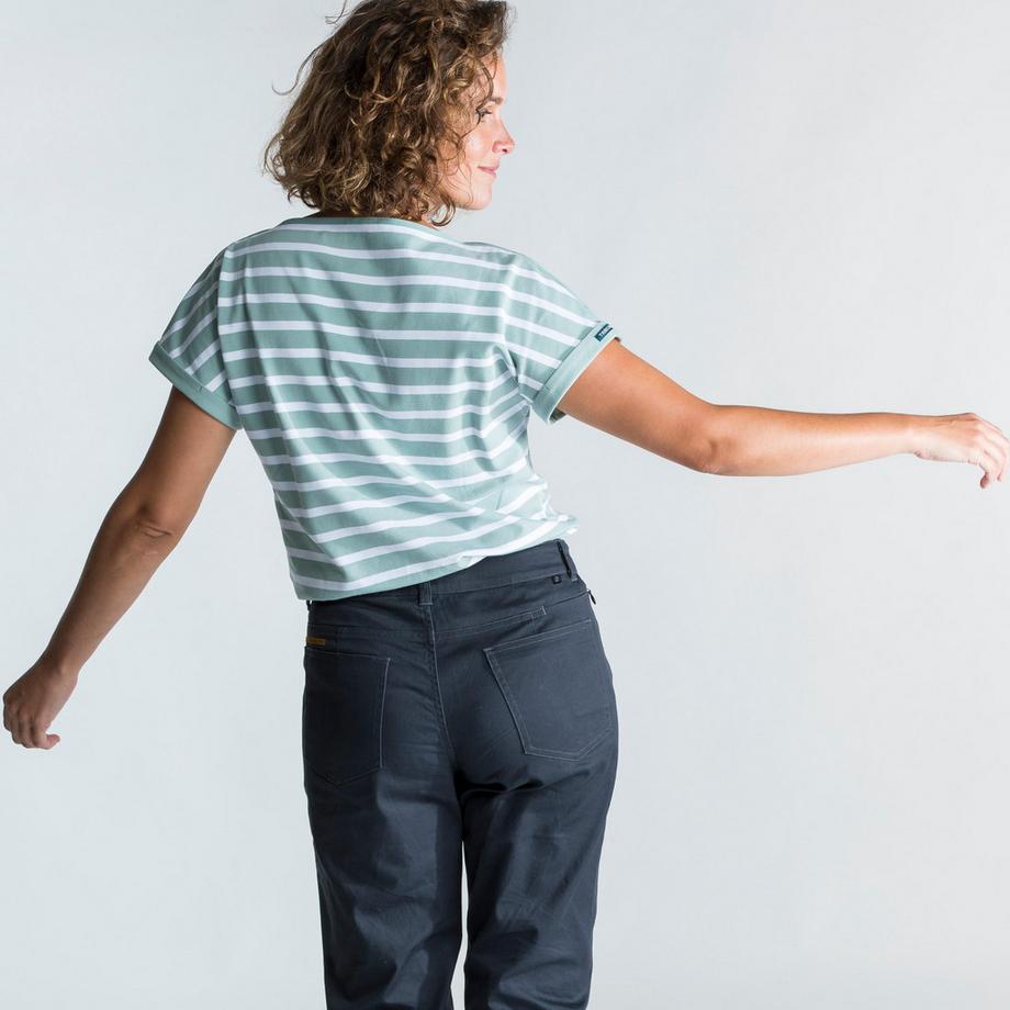 DECATHLON  T-shirt manches courtes femme voile coton 