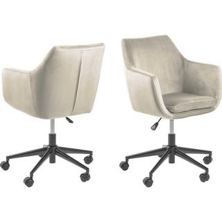 mutoni Sedia da ufficio Bahamas VIC in tessuto colore sabbia nero  