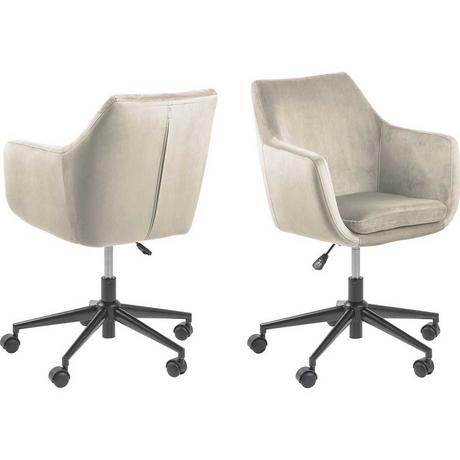 mutoni Sedia da ufficio Bahamas VIC in tessuto colore sabbia nero  