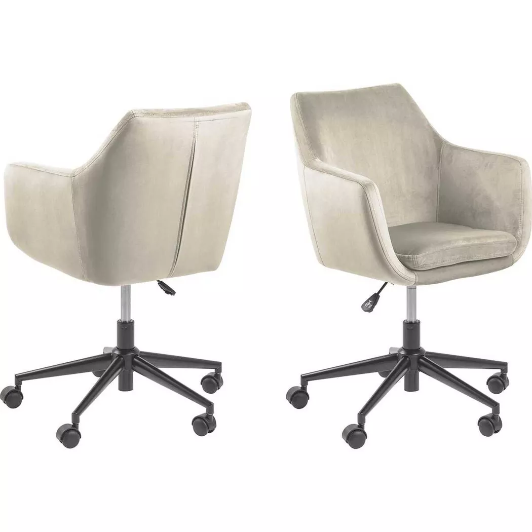 mutoni – Bürostuhl Bahamas VIC Stoff Sandfarben Schwarz, One Size, Sand