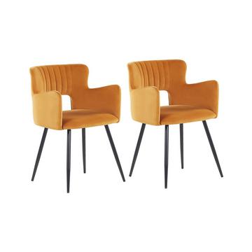 Lot de 2 chaises en Velours Moderne SANILAC