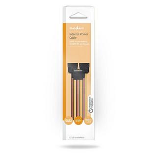 Nedis  Câble d'alimentation interne | SATA 15 broches mâle | 2x SATA 15 broches femelle | plaqué or | 0,15 m | rond | PVC | multicolore | boîte 