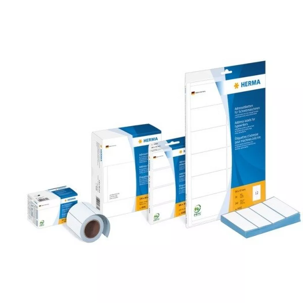 HERMA – Adress-Etiketten 148x105mm 4332 weiss, non-perm. 500 Stück, One Size