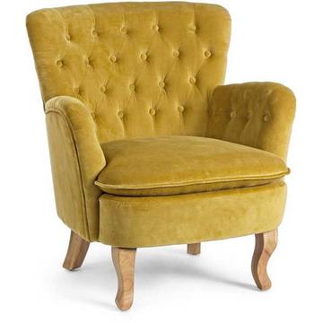 Fauteuil vintage Orlins moutarde