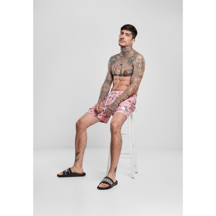 URBAN CLASSICS Pattern Badeshorts  