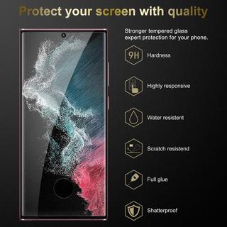 Cadorabo  Plein écran Film de protection compatible avec Samsung Galaxy S22 ULTRA - Verre de protection d'écran durci (Tempered) d'une dureté de 9H avec 3D Touch 