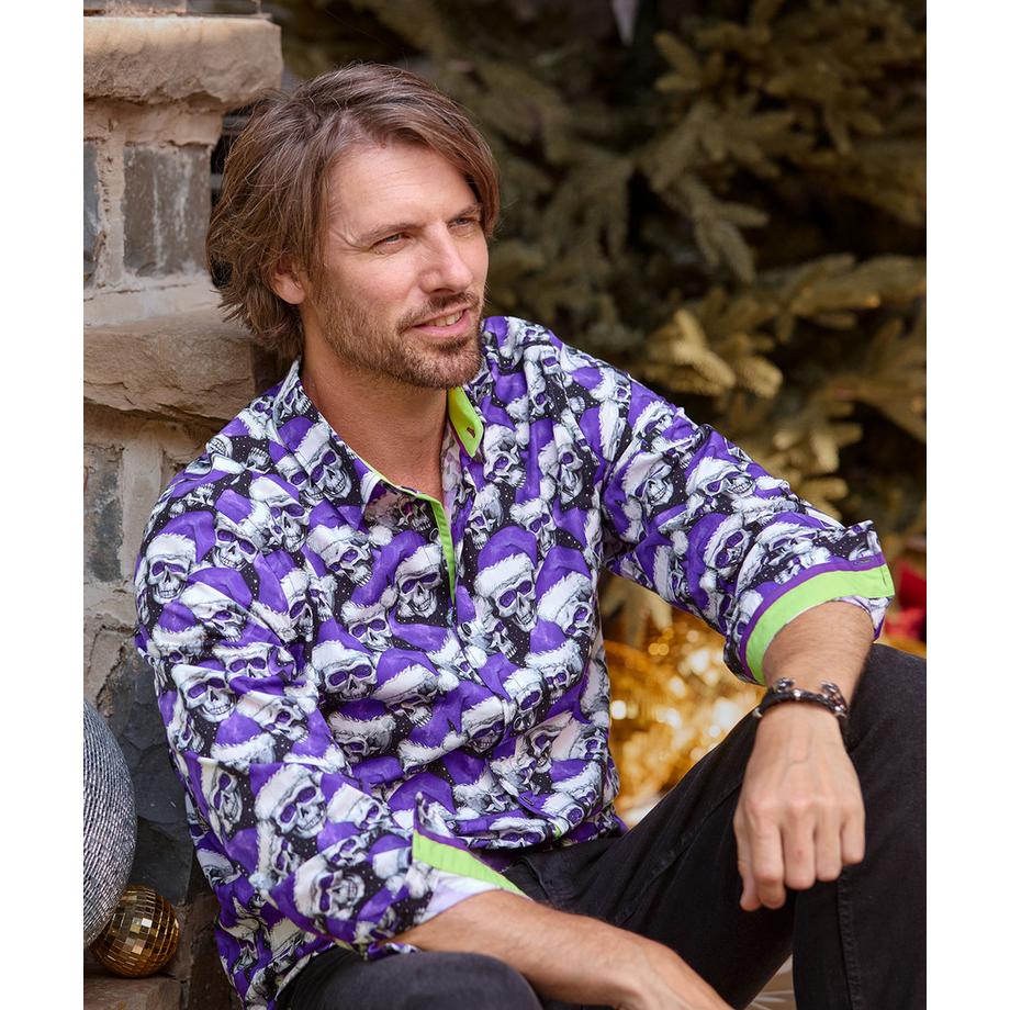 Joe Browns Camicia Motivo Teschio Natalizio  