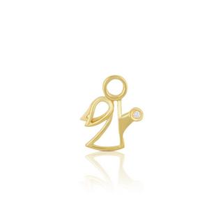 MUAU Schmuck  Pendentif ange en or jaune 750 diamant 0,0075ct. 13x11mm 