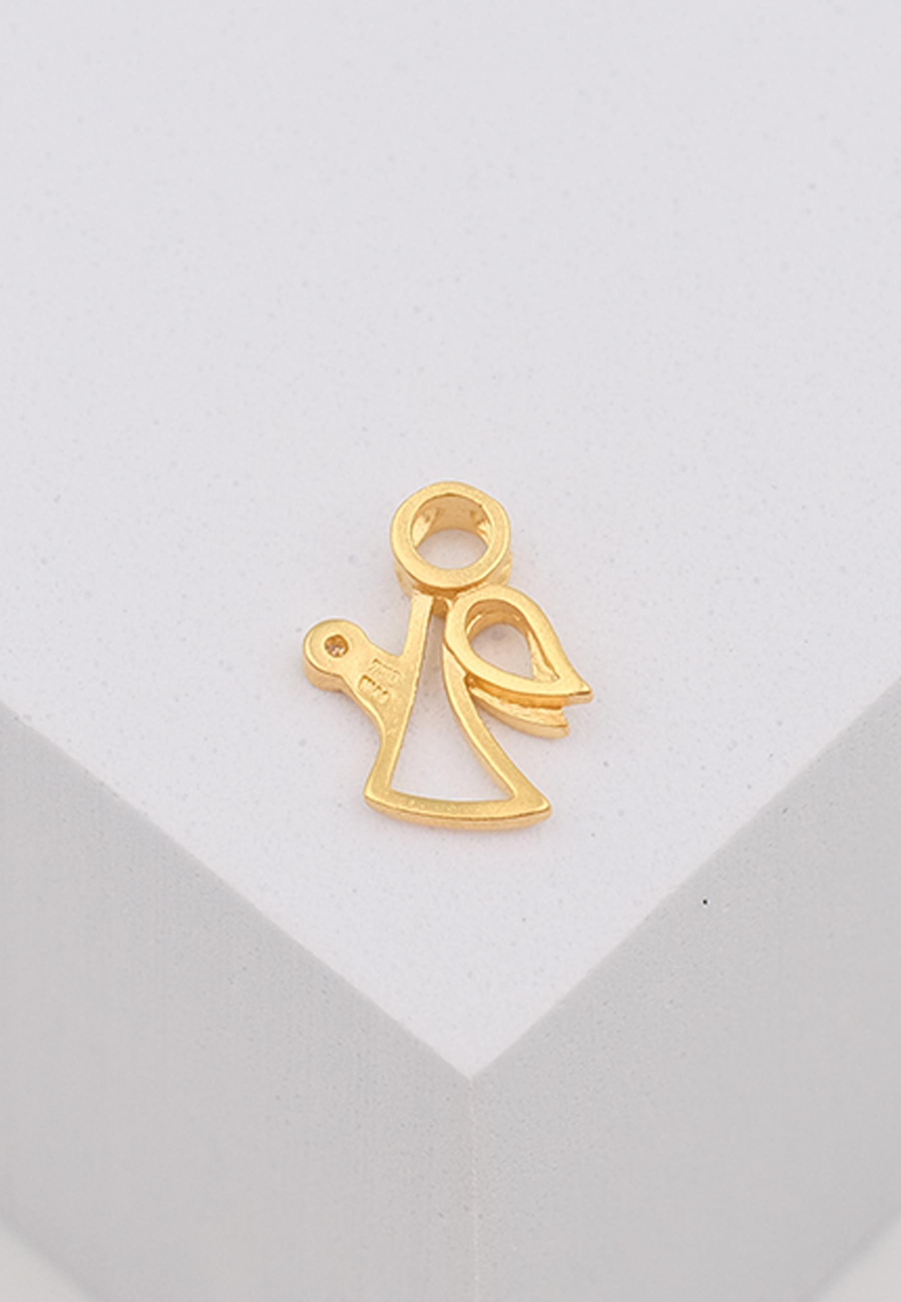 MUAU Schmuck  Pendentif ange en or jaune 750 diamant 0,0075ct. 13x11mm 