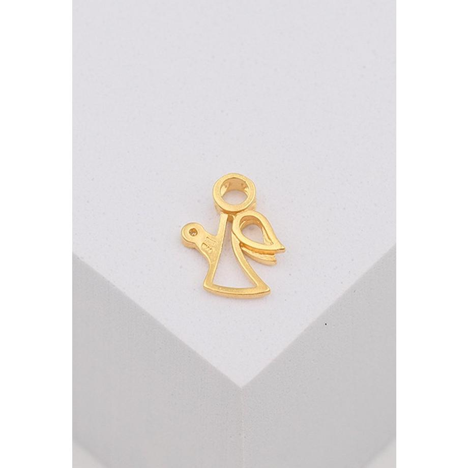 MUAU Schmuck  Engel Anhänger Gelbgold 750 Diamant 0.0075ct. 13x11mm 
