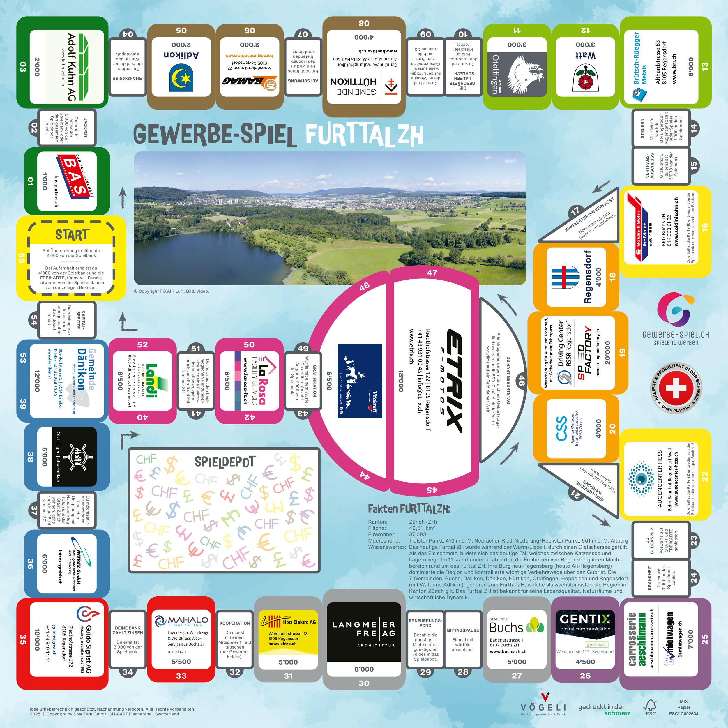 GEWERBE-SPIEL  Brettspiel FURTTAL ZH (Deutsch) 