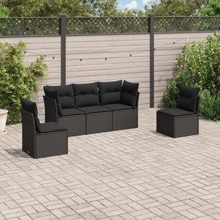 VidaXL set divano da giardino Polirattan  