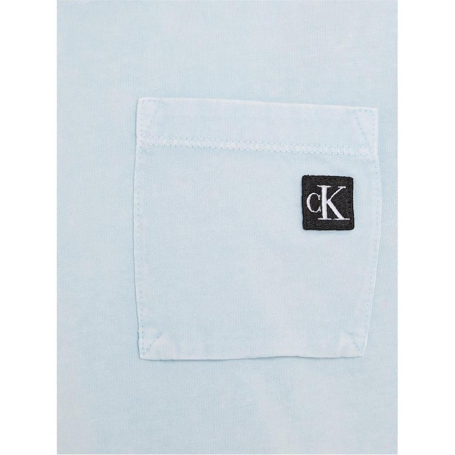 Calvin Klein T-Shirt Poche Poitrine Lavage Vintage  