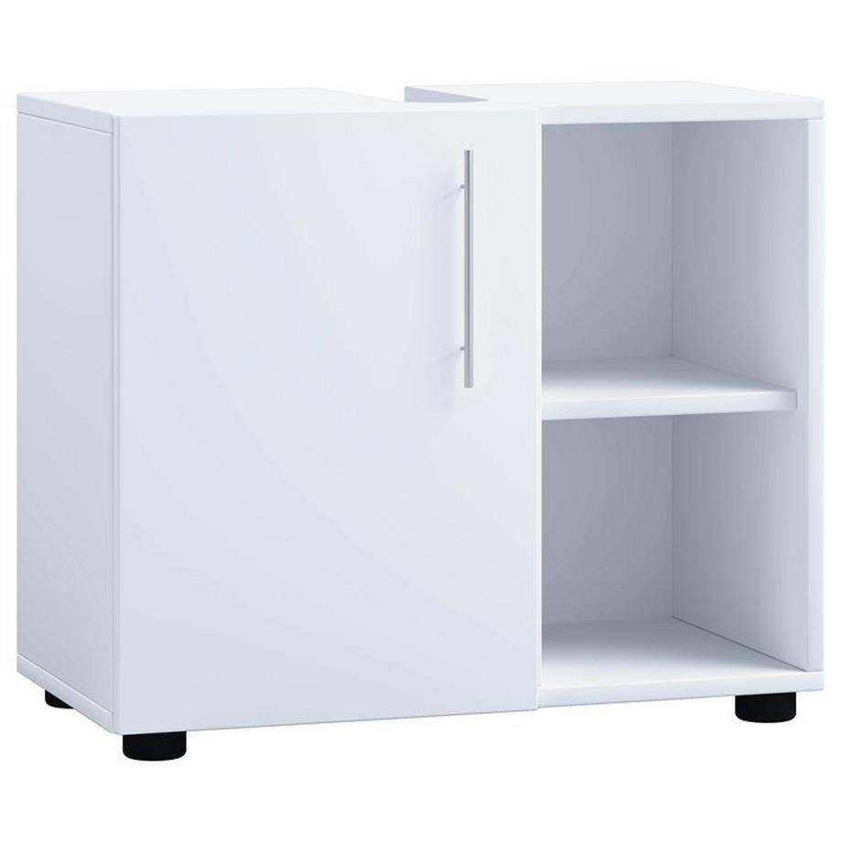 VCM Meuble de salle de bains Meuble sous lavabo Salle de bains Flandu lll Porte battante  