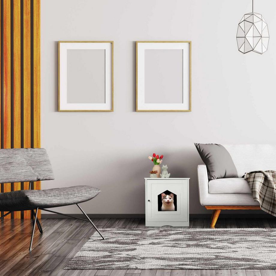 Northix  Meuble pour chat blanc 