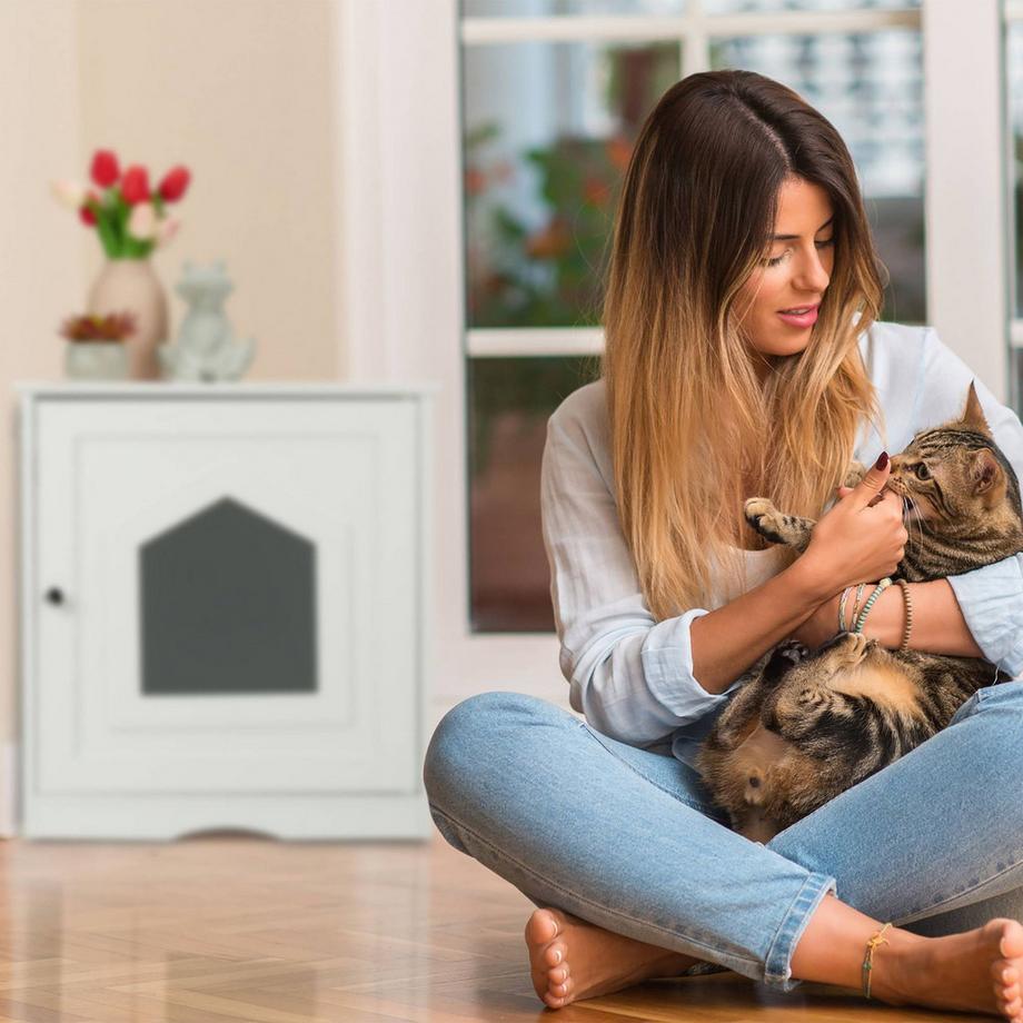 Northix  Meuble pour chat blanc 